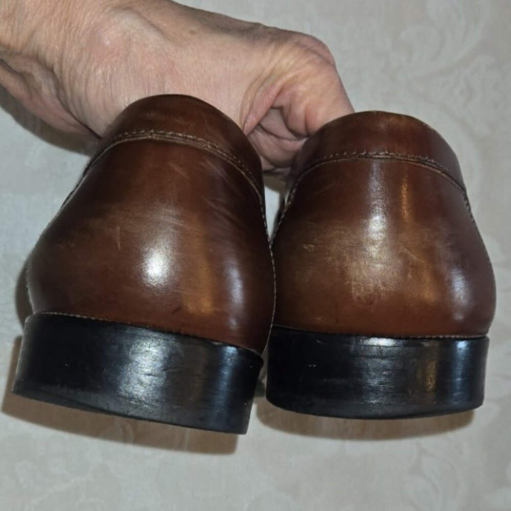 Men's Florshein Two-Tone Moc Toe Tassel Loafers - Picture 7 of 8